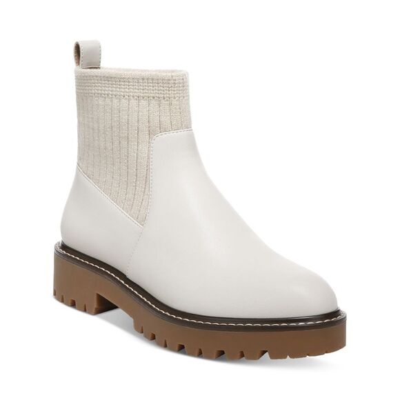 GIANI BERNINI Womens Cream Ivory Back Maxxine Toe Block Heel Booties 8 M - Picture 1 of 4